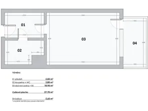 Pronájem bytu 1+kk, Praha - Třebonice, K metru, 28 m2