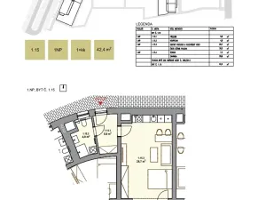 Prodej bytu 1+kk, Brno, Řepova, 42 m2