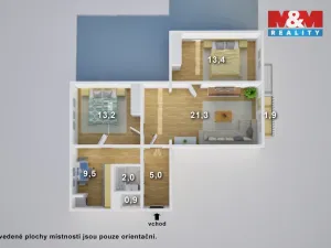 Prodej bytu 3+1, Ústí nad Labem - Bukov, 17. listopadu, 68 m2