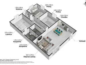 Prodej domu na klíč, Modlany, 130 m2