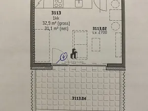 Pronájem bytu 1+kk, Praha - Libeň, Smrčkova, 32 m2