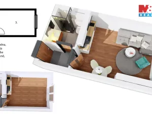 Prodej bytu 1+kk, Praha - Třebonice, U Zličína, 24 m2