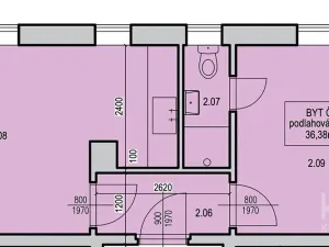 Pronájem bytu 2+kk, Děčín, K. Světlé, 44 m2