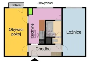 Pronájem bytu 2+1, Jindřichův Hradec, sídliště Vajgar, 62 m2