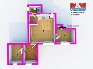 Pronájem bytu 2+kk, Děčín - Děčín II-Nové Město, Lužická, 41 m2