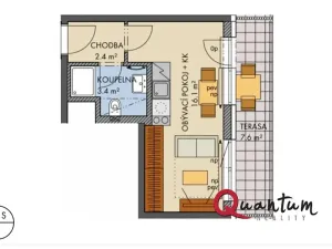 Pronájem bytu 1+kk, Praha - Hlubočepy, Ondrákové, 23 m2