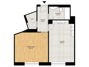 Pronájem bytu 2+kk, Olomouc, Masarykova třída, 52 m2