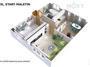 Prodej bytu 3+kk, Maletín, 56 m2