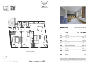 Prodej bytu 3+kk, Praha - Vršovice, Francouzská, 95 m2