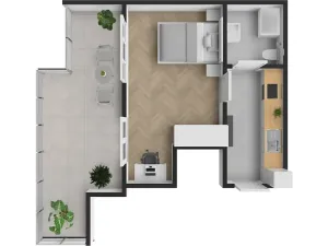 Pronájem bytu 1+kk, Praha - Vinohrady, Hradecká, 26 m2