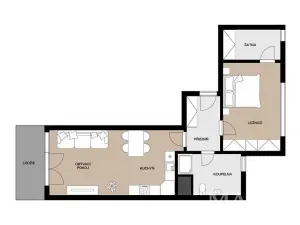 Pronájem bytu 2+kk, Praha - Háje, Výstavní, 61 m2