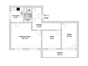 Prodej bytu 3+1, Slaný, Okružní, 67 m2