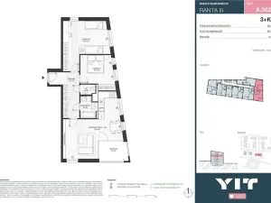 Prodej bytu 3+kk, Praha - Hlubočepy, Wassermannova, 80 m2