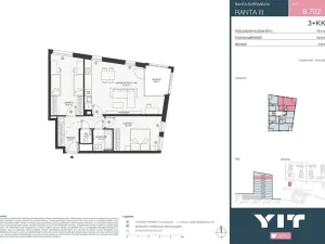 Prodej bytu 3+kk, Praha - Hlubočepy, Wassermannova, 71 m2