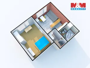 Pronájem bytu 1+1, Děčín - Děčín IX-Bynov, Kyjevská, 34 m2