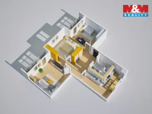 Pronájem bytu 3+1, Teplice, Palackého, 79 m2