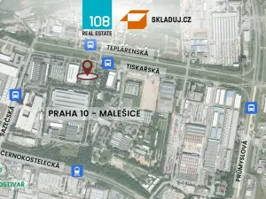 Pronájem skladu, Praha - Malešice, Tiskařská, 900 m2