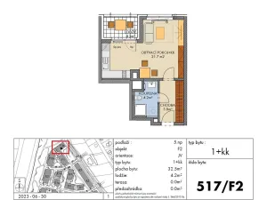 Prodej bytu 1+kk, Praha - Ruzyně, Huppnerova, 33 m2