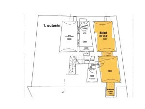 Pronájem skladu, Praha - Nusle, Mojmírova, 165 m2