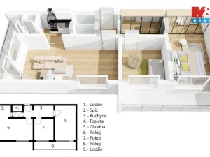 Prodej bytu 3+1, Praha - Vršovice, Tádžická, 75 m2