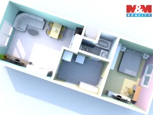 Pronájem bytu 2+kk, Děčín - Děčín V-Rozbělesy, Závodní, 42 m2