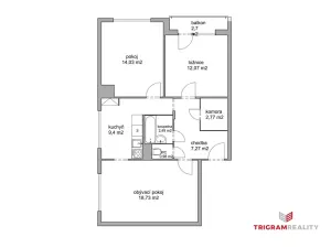 Pronájem bytu 3+1, Hradec Králové - Pouchov, K Sokolovně, 68 m2