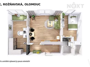 Prodej bytu 3+kk, Olomouc, Rožňavská, 43 m2