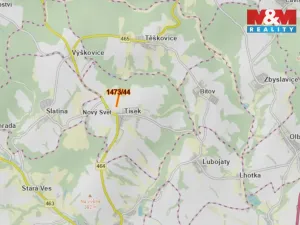 Prodej pole, Tísek, 1163 m2