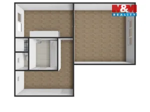 Prodej bytu 1+1, Klášterec nad Ohří - Miřetice u Klášterce nad Ohří, Pražská, 52 m2