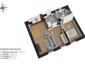 Prodej bytu 2+kk, Deštné v Orlických horách, 58 m2