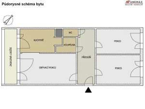 Prodej bytu 3+1, Praha - Prosek, Vysočanská, 74 m2