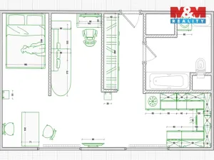 Prodej bytu 1+kk, Davle, Sídliště, 41 m2