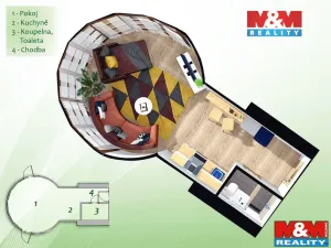 Prodej kanceláře, Mukařov, Lipová, 34 m2