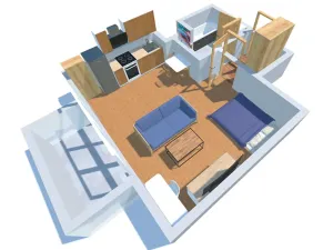 Pronájem bytu 1+kk, Praha - Letňany, Štanderova, 37 m2