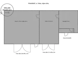 Pronájem výrobních prostor, Předklášteří, Víska, 172 m2