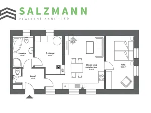 Prodej bytu 2+kk, Chotěšov, 62 m2