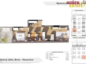 Prodej bytu 2+kk, Brno, Netušilova, 48 m2