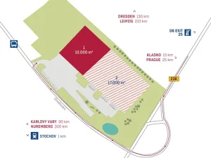 Pronájem skladu, Stochov, Osvobození, 6564 m2