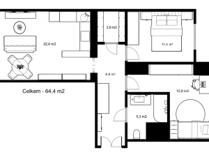 Prodej bytu 3+kk, Praha - Smíchov, Nádražní, 64 m2