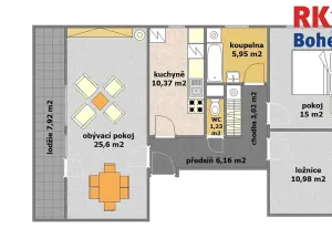 Prodej bytu 3+1, Český Brod, Rokycanova, 78 m2