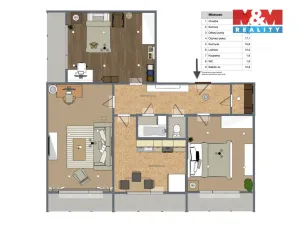 Prodej bytu 3+1, Kladno, Ukrajinská, 69 m2