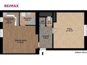 Pronájem bytu 2+kk, Plzeň, Na Belánce, 62 m2