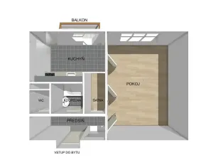 Prodej bytu 1+1, Brno, Křížkovského, 37 m2