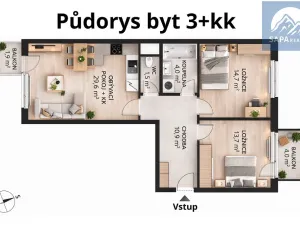 Prodej bytu 3+kk, Praha - Vysočany, Strnadových, 80 m2