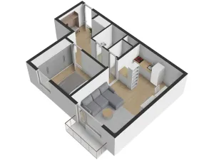 Prodej bytu 2+kk, České Budějovice, J. Bendy, 46 m2