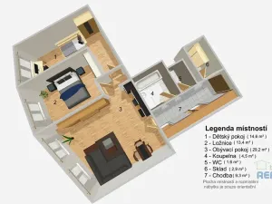 Pronájem bytu 3+kk, Praha - Libeň, Na žertvách, 75 m2