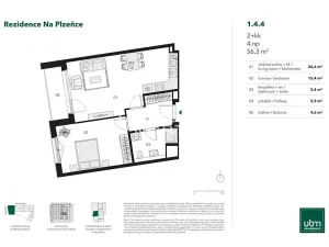 Prodej bytu 2+kk, Praha - Smíchov, Nádražní, 56 m2
