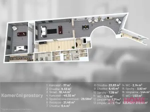 Prodej obchodního prostoru, Praha - Nové Město, Biskupský dvůr, 212 m2