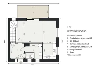Prodej rodinného domu, Pustiměř, Konečná, 86 m2