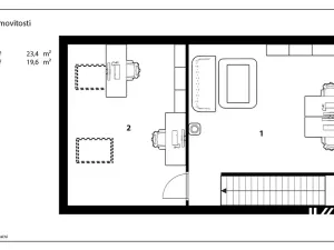 Pronájem kanceláře, Pardubice, Chrudimská, 149 m2